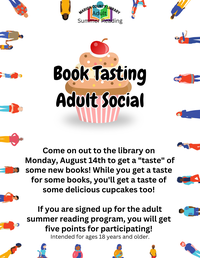 Adult Reading Program: Book Tasting