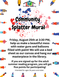Adult Reading Program: Community Splatter Mural