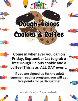 Adult Reading Program: Dough-licious Cookies and Coffee