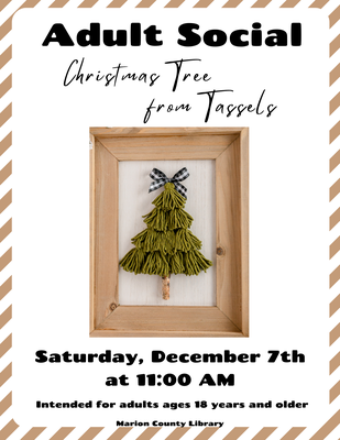 Adult Social: Christmas Tree Tassel Art