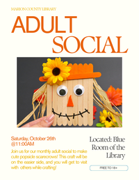 Adult Social: Popsicle Stick Scarecrow