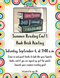 Adult Summer Reading Craft: Book Brick Painting