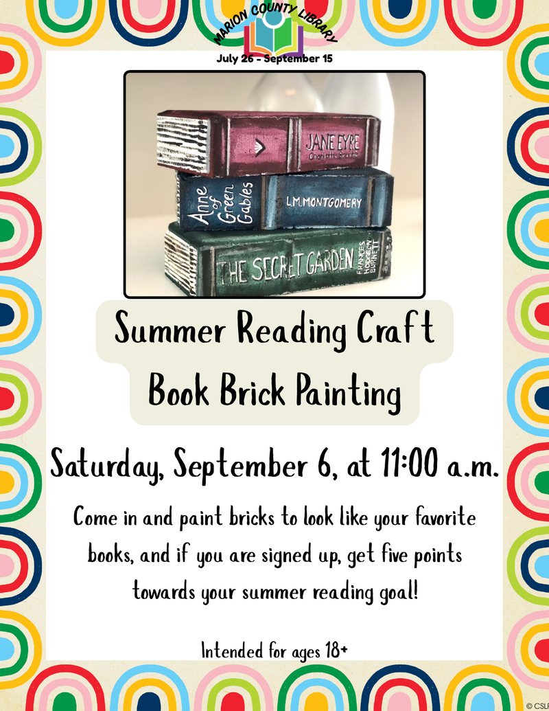 Adult Summer Reading Craft: Book Brick Painting
