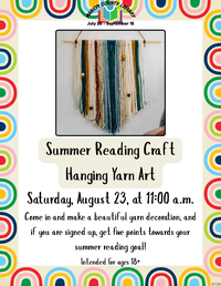 Adult Summer Reading Craft: Hanging Yarn Art