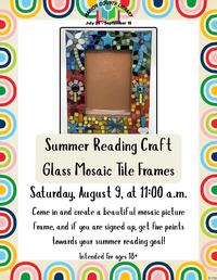 Adult Summer Reading Craft: Mosaic Tile Frames